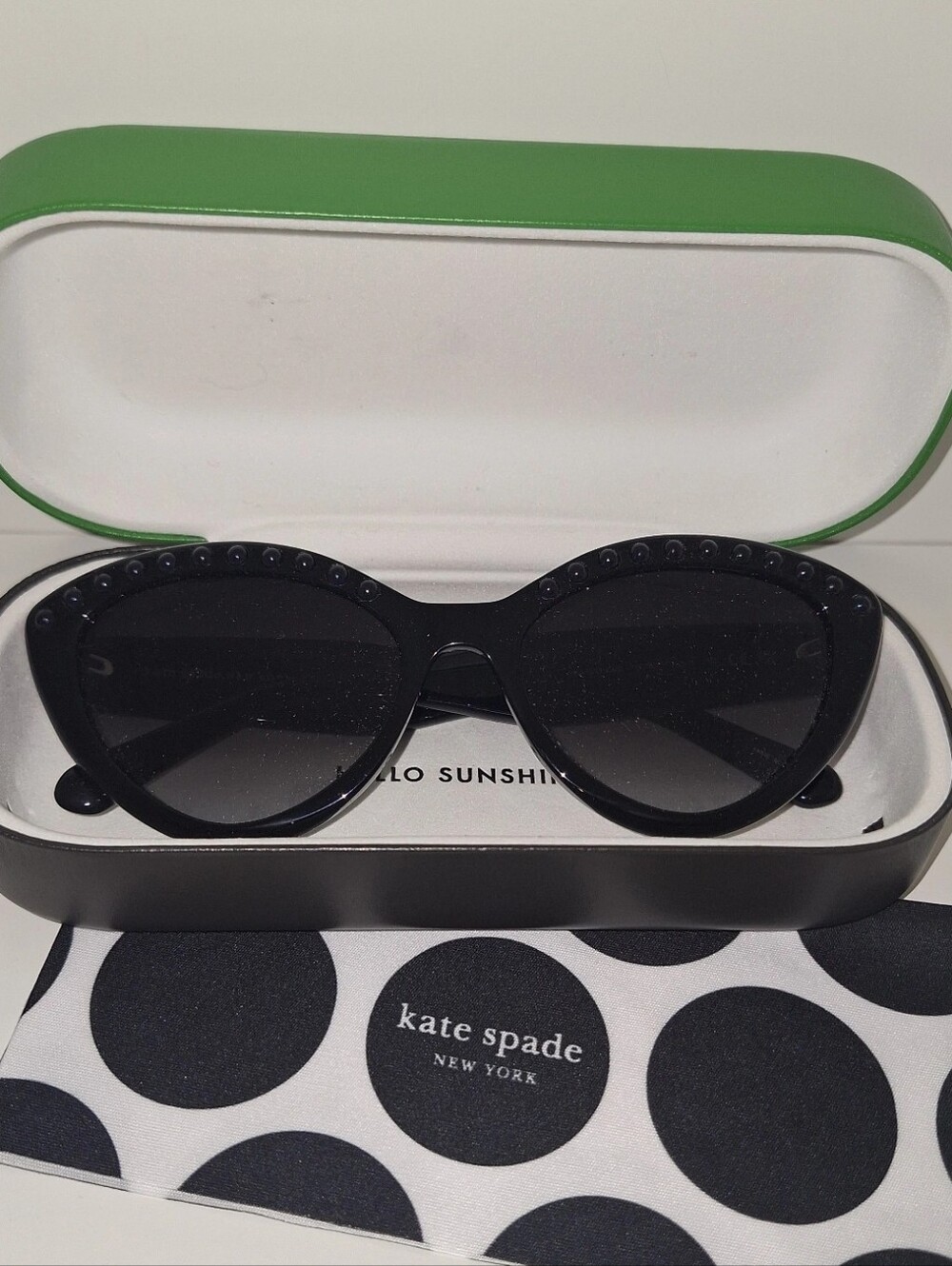 Kate Spade Black Juni Sunglasses NWOT - Picture 1 of 5